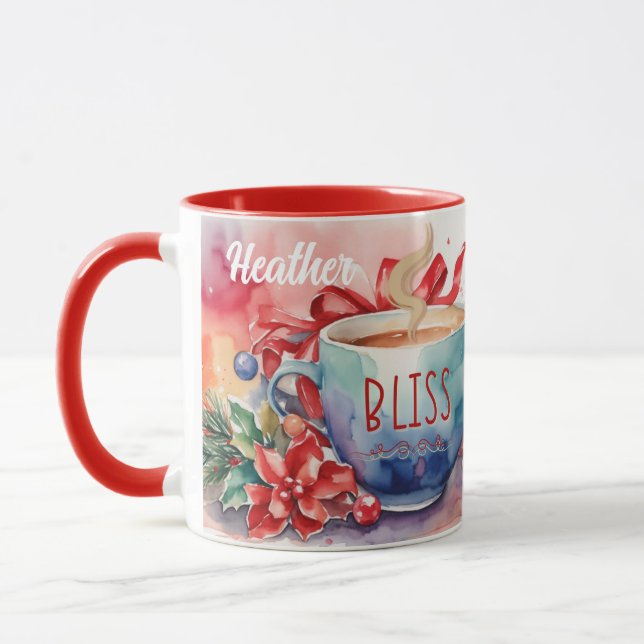 Personalised Funny Christmas Coffee Mug (Left)