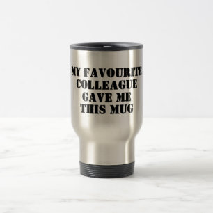Personalised Funny Colleague Gift Secret Santa Travel Mug