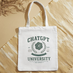 Personalised Funny Custom ChatGPT Graduation Tote Bag