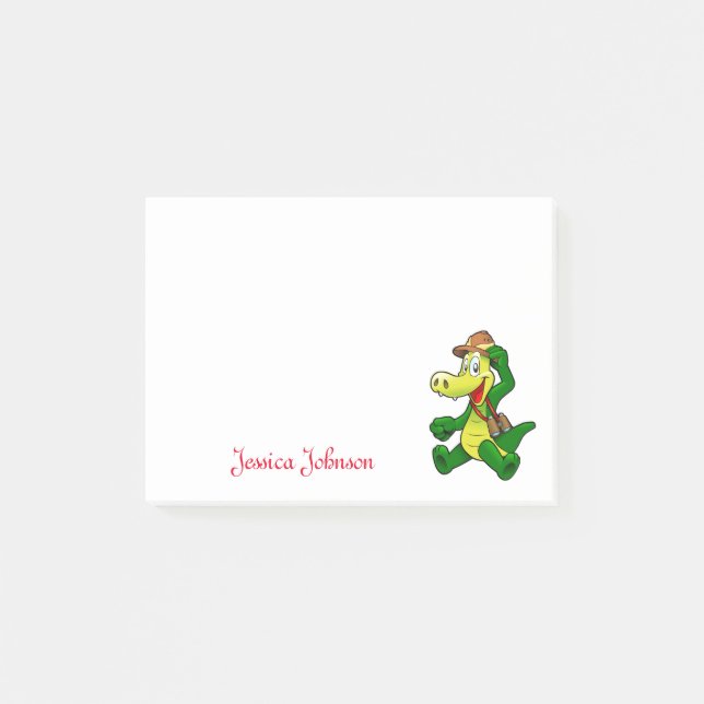 Personalised Funny Cute Green Dragon notepad (Front)