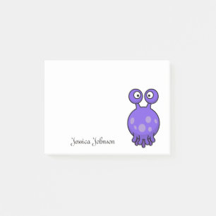Personalised Funny Cute Purple Alien notepad
