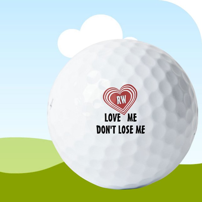 Personalised Funny Don't Lose Me Monogram Golf Balls (Creator Uploaded)