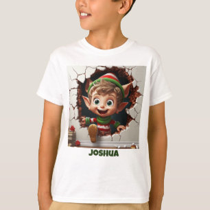 Personalised Funny Elf Christmas   T-Shirt