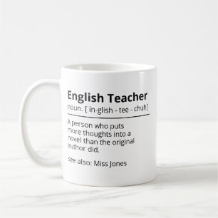 Personalised Funny English Teacher Mug Grammar P