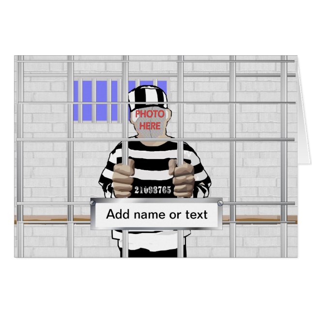 Personalised funny face Convict template (Front Horizontal)