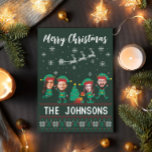 Personalised Funny Face Photo Christmas Elf Family Holiday Card<br><div class="desc">Get into the festive spirit with our Family Custom Elf Face Holiday Card for Christmas! Personalise your holiday card with adorable elf designs,  and add your family’s faces to make it uniquely yours.</div>