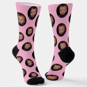 Personalised Funny Face Photo  Socks