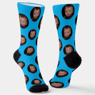 Personalised Funny Face Photo  Socks