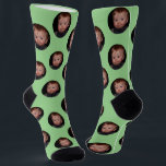 Personalised Funny Face Photo  Socks<br><div class="desc">Our personalised sage green funny socks. These personalised socks allow you to put your face or a loved one's face on the socks for a truly unique and personal gift. The unisex design makes it perfect for anyone. Whether for yourself or as a gift, these photo socks are sure to...</div>