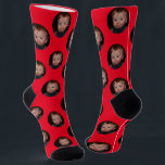 Personalised Funny Face Photo  Socks<br><div class="desc">Our personalised red funny socks. These personalised socks allow you to put your face or a loved one's face on the socks for a truly unique and personal gift. The unisex design makes it perfect for anyone. Whether for yourself or as a gift, these photo socks are sure to put...</div>