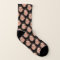 Personalised Funny Face Photo Socks in Jet Black