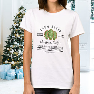 Personalised Funny Farm Baked Christmas Cookies T-Shirt