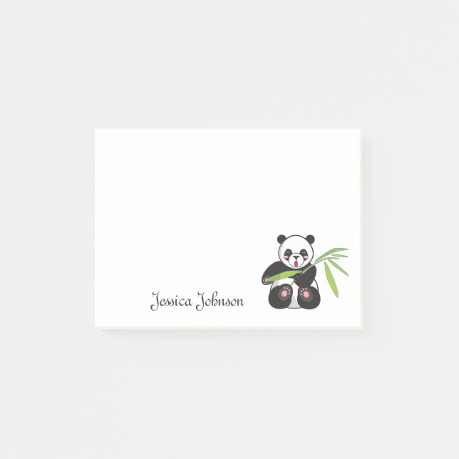 Personalised Funny Fat Panda notepad (Front)
