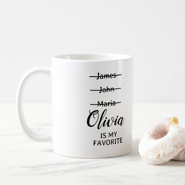 Personalised  Funny Favourite Child Mug, funny gif Coffee Mug (With Donut)