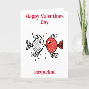 Personalised Funny Fish Valentine Card