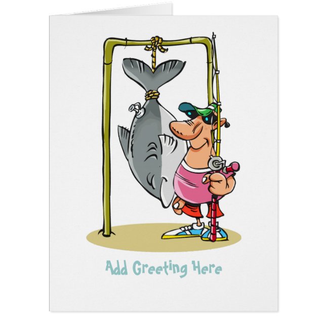 Personalised Funny Fishing Cartoon (Front)
