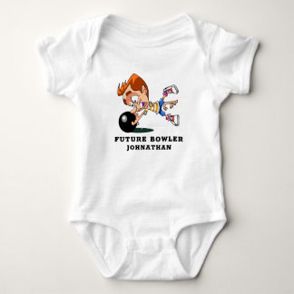 Personalised Funny Future Bowler Baby Bodysuit