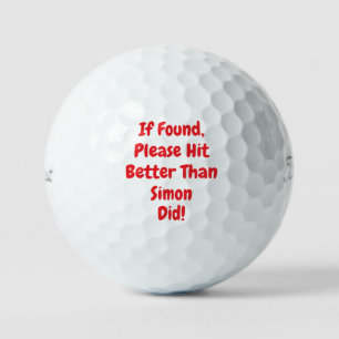 personalised funny  golf balls