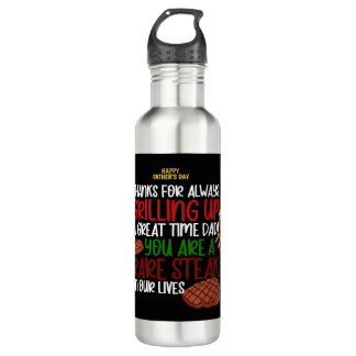 Personalised Funny Grill Chef Daddy 710 Ml Water Bottle