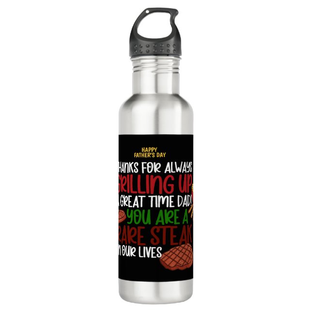 Personalised Funny Grill Chef Daddy 710 Ml Water Bottle (Front)