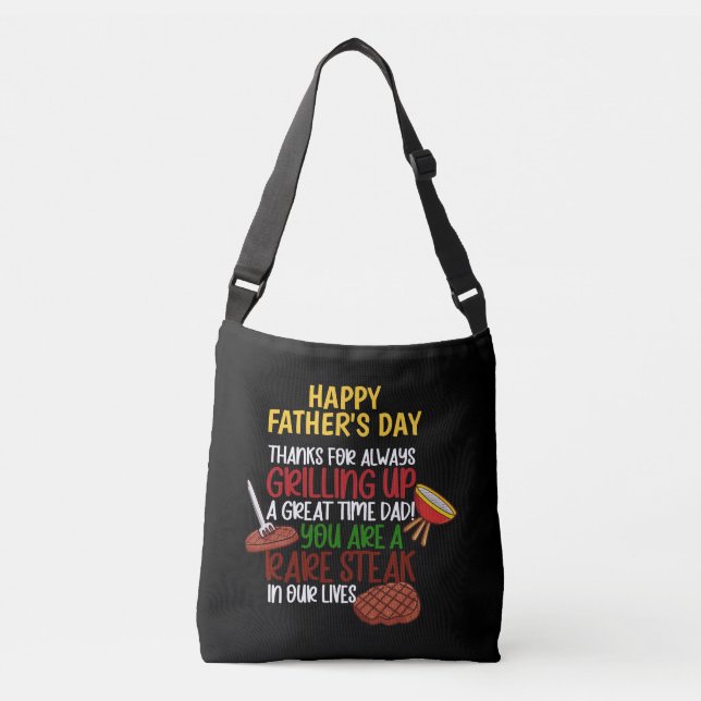 Personalised Funny Grill Chef Daddy Crossbody Bag (Front)