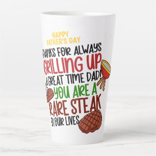 Personalised Funny Grill Chef Daddy Latte Mug