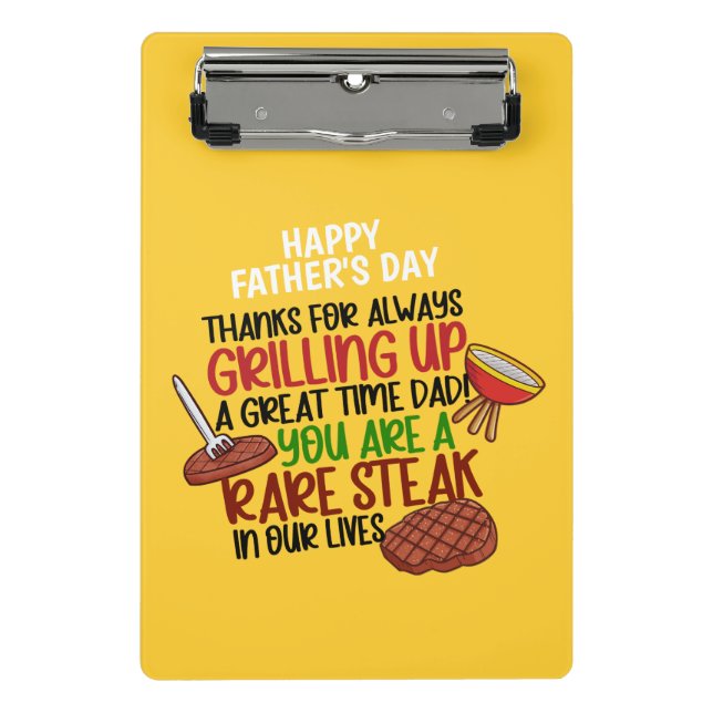 Personalised Funny Grill Chef Daddy Mini Clipboard (Front)