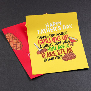Personalised Funny Grill Chef Daddy Postcard