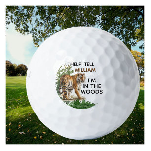 Personalised Funny Help Novelty Name  Golf Balls
