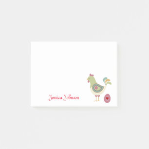 Personalised Funny Hen with Egg Abstract notepad