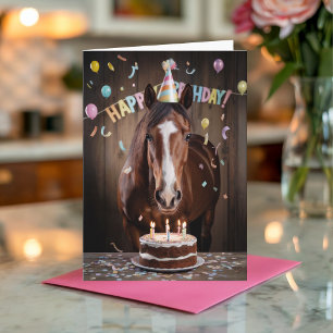 Personalised Funny Horse Birthday Card