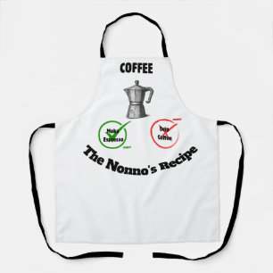 Personalised Funny Italian Coffee Moka Maker Recip Apron