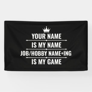 Personalised Funny Job and Hobby Name Banner