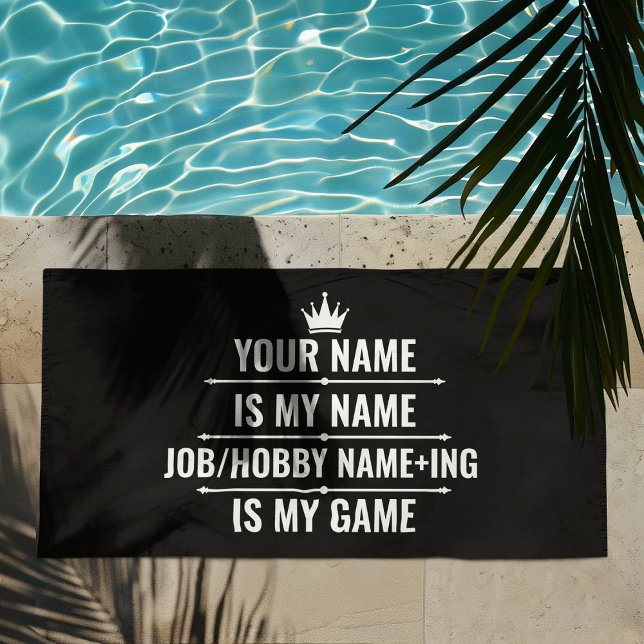 Personalised Funny Job and Hobby Name Beach Towel (Creator Uploaded)