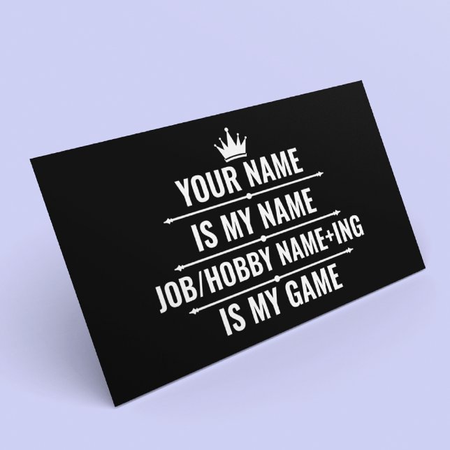 Personalised Funny Job and Hobby Name Business Card (Creator Uploaded)