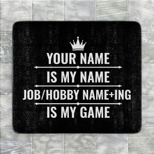 Personalised Funny Job and Hobby Name Cutting Board