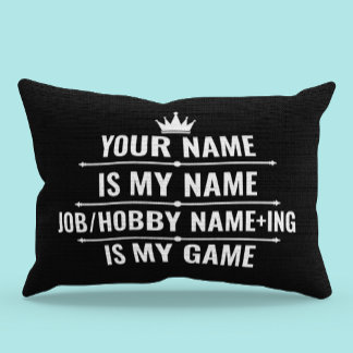 Personalised Funny Job and Hobby Name Decorative Cushion