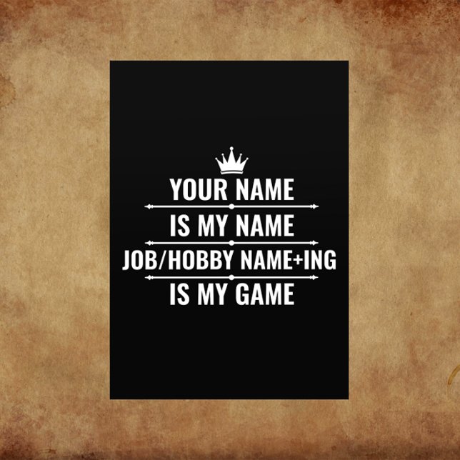 Personalised Funny Job and Hobby Name Flyer (Creator Uploaded)