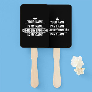 Personalised Funny Job and Hobby Name Hand Fan