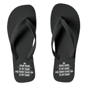 Personalised Funny Job and Hobby Name Jandals