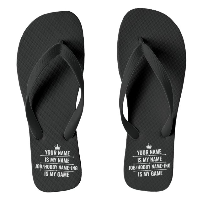 Personalised Funny Job and Hobby Name Jandals (Footbed)