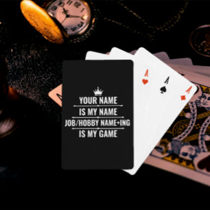 Personalised Funny Job and Hobby Name Playing Cards