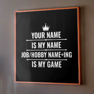 Personalised Funny Job and Hobby Name Poster