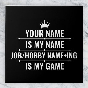 Personalised Funny Job and Hobby Name Tile