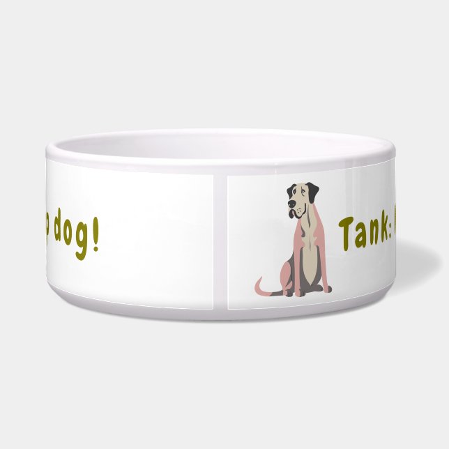 Personalised Funny Large Dog Bowl–Custom Pet Bowl (Back)
