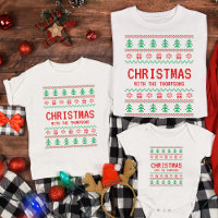 Personalised Funny Matching Ugly Christmas Family