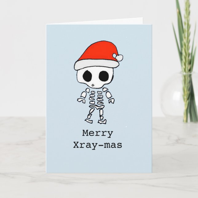 Personalised funny 'merry x-raymas' holiday card (Front)