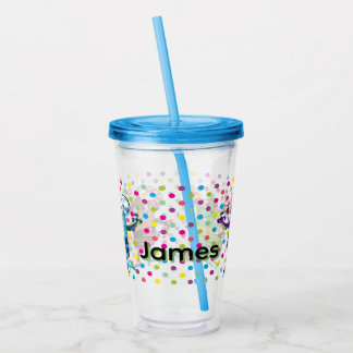 Personalised Funny Monster Cartoon Characters Acrylic Tumbler