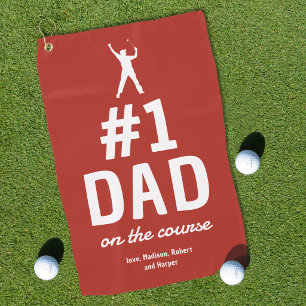 Personalised Funny No.1 Dad Golf Towel