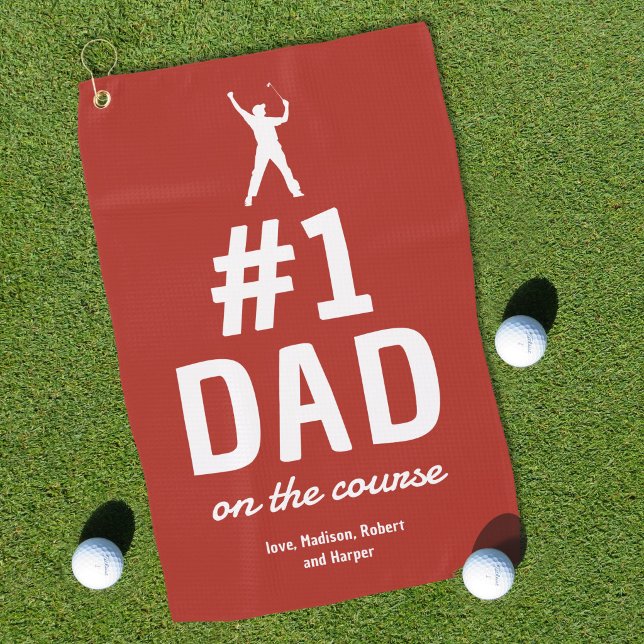 Personalised Funny No.1 Dad Golf Towel (Creator Uploaded)